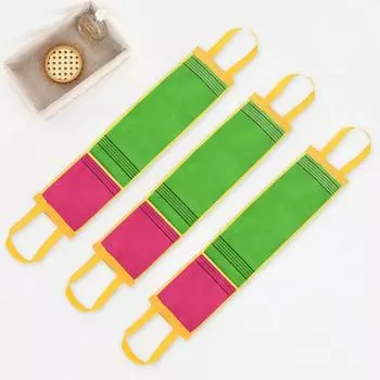 3 шт. очищающий отшелушивающий скруббер для спины, удаление пятен, массажный ремень, скрабирующее полотенце для женщин и мужчин