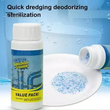 3 шт. очиститель для труб Wild Pipe Unblocker, чистящий порошок для кухонных раковин, умывальников, туалетов, безопасное чистящее средство для сливов 3pcs