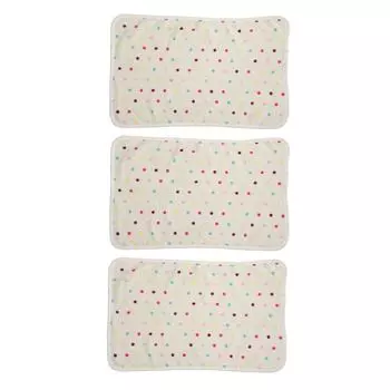 3 шт. одеяла для собак, супер мягкие теплые коралловые флисовые коврики для сна с точечным принтом для собак, кошек, щенков, розовый L 25.5cm бежевый
