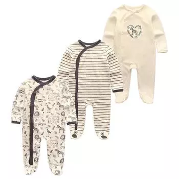 3 шт., одежда для маленьких мальчиков, комбинезоны, одежда для новорожденных девочек, хлопковая одежда с длинными рукавами, одежда для малышей, roupas de bebe 3M белый