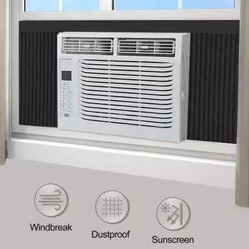 3 шт., оконный кондиционер, пенопластовая изоляция, комплект уплотнений боковых панелей, энергосберегающие блоки переменного тока универсального размера, изоляционные панели чёрный