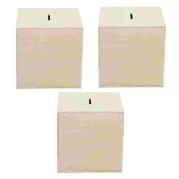 3 шт. окрашенная деревянная копилка для детей маленькая пиратская самодельная банка для сбережений универсальная монетница деревянный контейнер для хранения денег детский контейнер