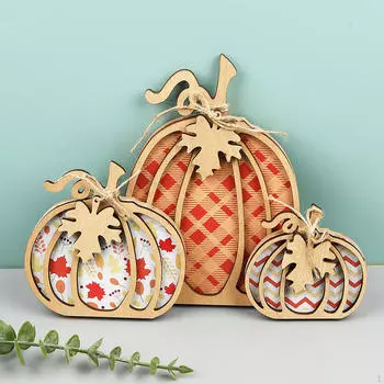 3 шт. Осенний декор тыквы, настольная центральная композиция, украшения на День благодарения, осень для дома Style A