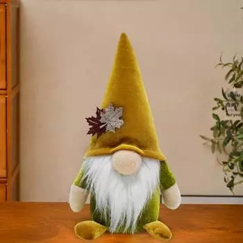 3 шт. Осенняя кукла-гном, плюшевое безликое украшение в виде гнома с подсолнухом и кленовым листом, осеннее украшение для куклы на День благодарения, рождественский декор золотистый