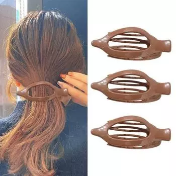 3 шт., овальная плоская заколка для волос, нескользящая, сильная фиксация, французская матовая обувь для женщин и девочек, длинные тонкие толстые зажимы с утиным клювом, заколка, аксессуары для волос на день рождения