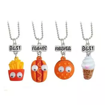 3 шт., ожерелье с подвеской в виде цепочки с буквами для мальчиков и девочек, подарок Hamburger