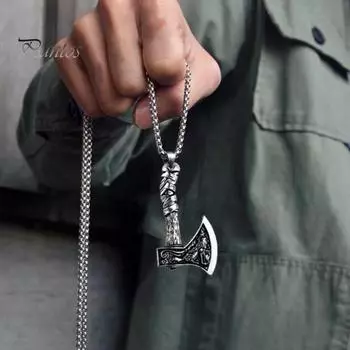 3 шт. Ожерелье викингов, молот викингов, наконечник копья, топор, ожерелье, скандинавский кулон, ювелирное изделие, амулет, талисман, подарок для мужчин и женщин 3pcs