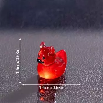 3 шт./пакет Мини смоляной Хэллоуин Дьявол Утка Светящийся Орнамент Микро Ландшафт Сделай Сам Поделки Автомобиль Дом Светящиеся В Темноте Украшения Подарки