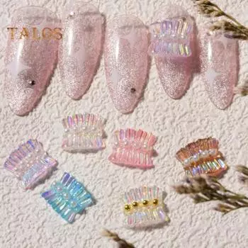 3 шт./пакет, рождественская наклейка, сделай сам, декоративная смола, жемчуг, наклейка для дизайна ногтей для салона красоты 2