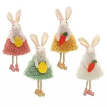 3 шт. пасхальный кролик ангел девочка украшения подвесные украшения плюшевые куклы подвеска для дерева комната декор стены домашний декор праздничная вечеринка