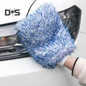 3 шт. перчаток для мытья из микрофибры, безворсовые перчатки для мытья автомобиля, впитывающие перчатки для мытья автомобиля без ополаскивания 3 Pcs