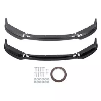 3 шт., передний бампер, спойлер, сплиттер, спортивный стиль, передний спойлер, сплиттер, протектор для 2 серии Glossy Black