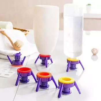 3 шт. перевернутая крышка для бутылки, герметичная, предотвращает отходы, простая в эксплуатации, многоразовая крышка для бутылки для кухонных специй 3pcs