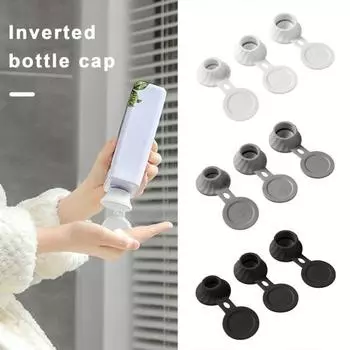 3 шт., перевернутая крышка для бутылки, герметичная TPE, лосьон для ванной комнаты, шампунь, кухонная бутылка для приправ, переворачивающаяся бутылка, соединительная крышка, сменный комплект белый