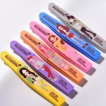 3 шт пилочки для ногтей двухсторонние водонепроницаемые случайный стиль мультяшная пилочка для ногтей шлифовальные пилочки косметические принадлежности Random Style