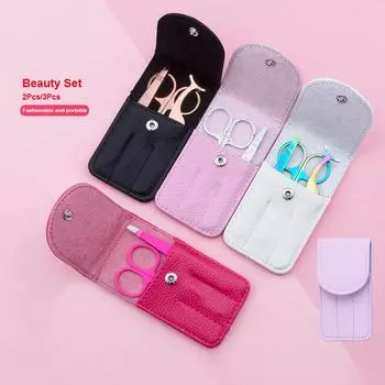 3 шт. пинцеты для удаления волос на бровях, зажимы для ресниц из нержавеющей стали, профессиональные пинцеты для ресниц, набор щипцов для бровей, наконечники для макияжа чёрный