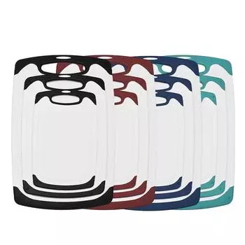 3 шт., пластиковая разделочная доска, кухонная разделочная доска из ПП, бытовая, может быть подвешена, утолщенная классификационная разделочная доска чёрный