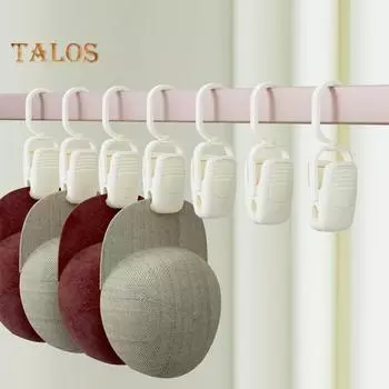 3 шт. пластиковые зажимы с крючком для подвешивания, противоскользящие, отличное трение, широкий, нержавеющий, водонепроницаемый органайзер для гардероба, шляпа, носки, вешалки для сушки нижнего белья, занавеска