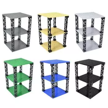 3 шт. Пластины 16 X 16 MOC двухсторонние базовые плиты строительные блоки, базовые плиты детали города, развивающая игрушка Хэллоуин рождественские подарки зелёный