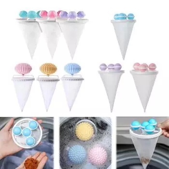 3 шт. плавающая сетка для фильтрации волос, удаление шерсти домашних животных, многоразовый сетчатый мешок для очистки фильтра для стиральной машины 3pcs A