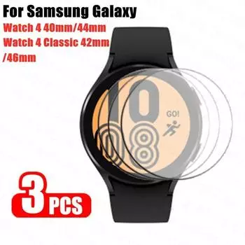 3 шт. пленка из закаленного стекла для Samsung Galaxy Watch 6 Pro 45 мм Galaxy Watch 6 Classic 43 мм 47 мм HD прозрачная полноэкранная защитная пленка Galaxy Watch4 40mm прозрачный