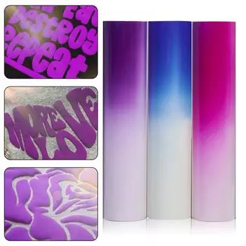 3 шт. пленка с надписью, меняющая цвет, слоеный винил, теплопередающий, чувствительный к солнечному свету, 3D пенящийся винил для подарков своими руками 3pcs