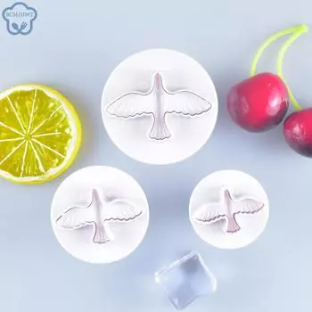 3 шт. плунжерный резак в виде птицы-голубя, инструменты для украшения торта в стиле сахарного ремесла, формы для печенья своими руками, штамп, аксессуары для выпечки, штамп для печенья 3PCS
