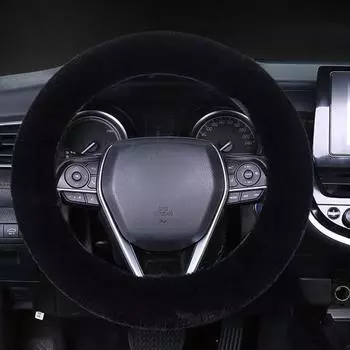 3 шт. плюшевые автомобильные аксессуары супер толстые универсальные автомобильные чехлы на руль протекторы для рычага переключения передач и ручного тормоза чёрный