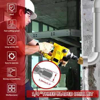 3 шт. подъемное сверло Ppr ступенчатое сверло для снятия фаски с трубы для ПВХ расширителя соединителя для ремонта водопроводного расширителя инструмента для сантехники