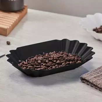 Yousheng 3 шт. лоток для кофейных зерен, легко чистящийся многоразовый износостойкий держатель для кофейных зерен для черпания и взвешивания кофейных зерен чёрный