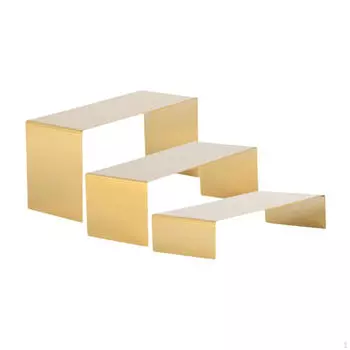 3 шт. Подставка для дисплея, держатель для кексов, сумочка, полка для обуви, кошелька Brushed Silver