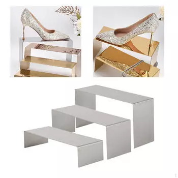 3 шт. Подставка для кексов, держатель для ювелирных изделий для коллекционирования Brushed Silver