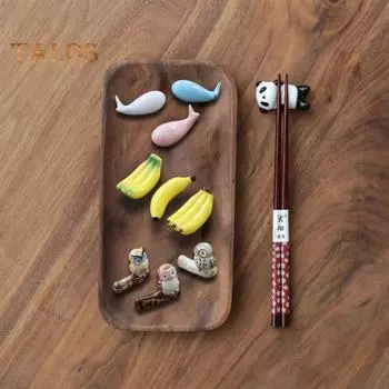 3 шт., подставка для палочек для еды, мультяшный креативный милый очаровательный внешний вид, керамика, подставка для палочек для еды, украшение для дома хаки