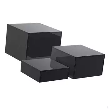 3 шт. Подставка для шведского стола, вставной куб для еды, акриловый торт чёрный