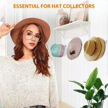 3 шт. подставки для бейсбольных кепок, прозрачная клейкая лента, настенная вешалка для шляп, противоскользящая стойка для шляп, органайзер для хранения дверей шкафа 3pcs