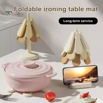 3 шт. подставки из силикона в виде дерева, термостойкие коврики для стола с держателем для хранения, практичные художественные салфетки для столовой, изоляция горячих горшков Round