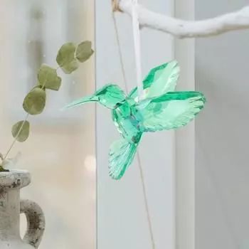 3 шт. подвеска в виде призматической хрустальной птицы, прозрачная статуэтка колибри, акриловый кулон для вечеринки, украшения белый