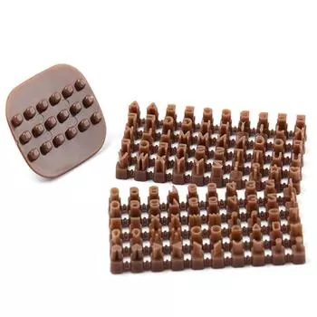 3 шт. Полимерная глина, формы для печати букв, штампы для печенья, инструмент для декорирования, пластиковые поделки в виде алфавита, мини коричневый