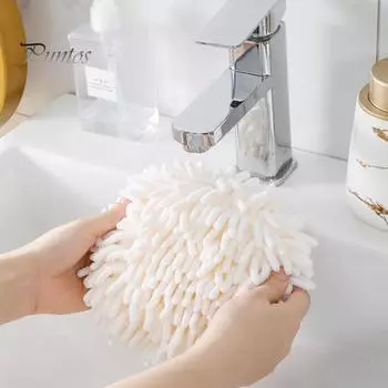 3 шт. Полотенце для рук из синели с подвесным шнурком, хорошо впитывает воду, компактный дизайн, сверхтонкое волокно, утолщенное, многоразовое, для уборки кухни и ванной комнаты A Sets