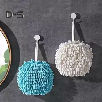 3 шт. Полотенце для рук из синели с подвесным шнурком, хорошо впитывает воду, компактный дизайн, сверхтонкое волокно, утолщенное, многоразовое, для уборки кухни и ванной комнаты A Sets