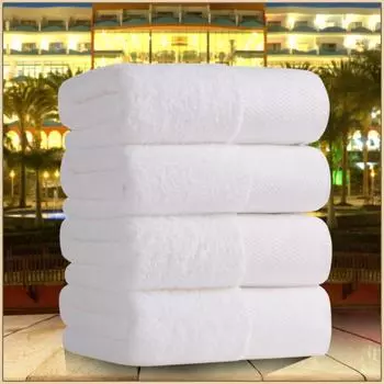 3 шт. полотенец для лица из 100% хлопка, утолщенные белые банные полотенца для семейных отелей 3pcs 35x75cm белый