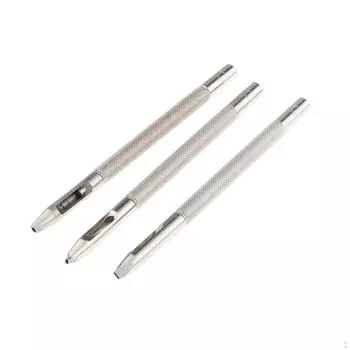 3 шт. полый кожаный дырокол для ремней, инструмент для пробивки отверстий, тяжелый, 3 мм для