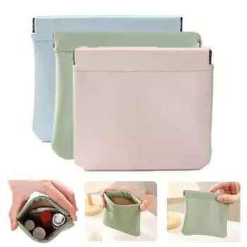 3 шт. Портативная сумка для хранения, легкая застежка-кнопка, органайзер, косметичка, универсальная карманная косметичка D