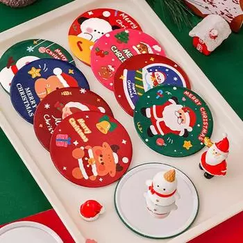 3 шт. портативное зеркало с мультяшным рождественским дизайном, яркий цвет, легко носить с собой, мини-зеркало для макияжа для студентов H