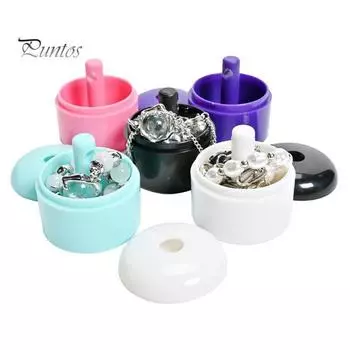 3 шт. портативные дорожные шкатулки для драгоценностей с брелоком карманный ящик для хранения таблеток коробка для ювелирных изделий коробка для ожерелья, колец, серег, браслета, мода чёрный