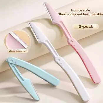 3 шт. портативный триммер для бровей безопасный формирователь бровей складной триммер для бровей лезвие бритвы женские инструменты для макияжа