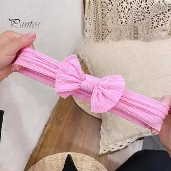 3 шт., повязка на голову с бантом для малышей, супер мягкая дышащая эластичная однотонная повязка для волос с цветочным принтом для новорожденных, повязка для волос для девочек, аксессуары для волос 2