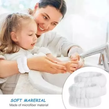 3 шт., повязка на голову с бантом, набор браслетов, эластичное мягкое полотенце для мытья лица, душа, макияж, йога, спортивная повязка на голову для ухода за кожей для женщин и девочек