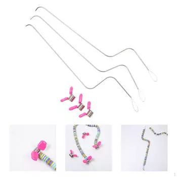3 шт., принадлежности для изготовления ювелирных изделий, бисерные изогнутые булавки, прочный инструмент для бисероплетения