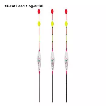 3 шт. Привлекательный треугольный хвост, каменистая рыболовная приманка, поплавок, скользящая дрейфовая трубка, рыболовные поплавки, рыбалка 1#-Eat Lead 1.5g-3pcs